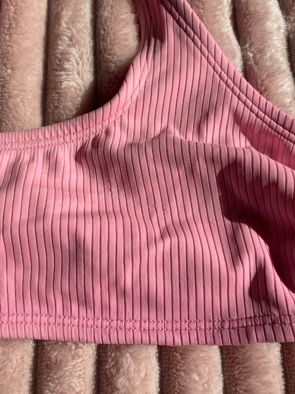 Pink Ribbed Bikini Top - Picture 4 of 6